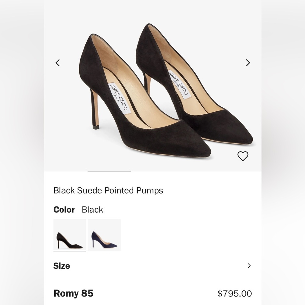 Jimmy Choo Black Heels Suede Stiletto Pumps